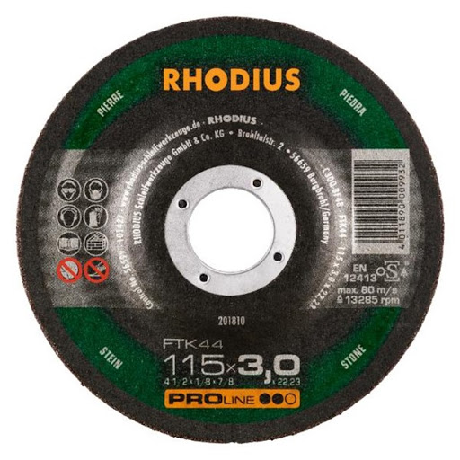 RHODIUS DISK FOR STONE 115x3x22.23mm