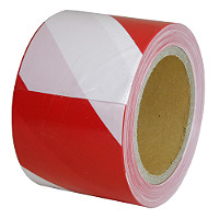 COMBY BARRIER TAPE WHITE/RED 70mm x 200metr 18micro