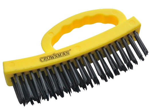 CROWNMAN WIRE BRUSHES PLASTIC HANDLE 4x18