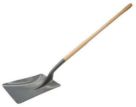 SQUARE SHOVEL WITH LONG HANDLE