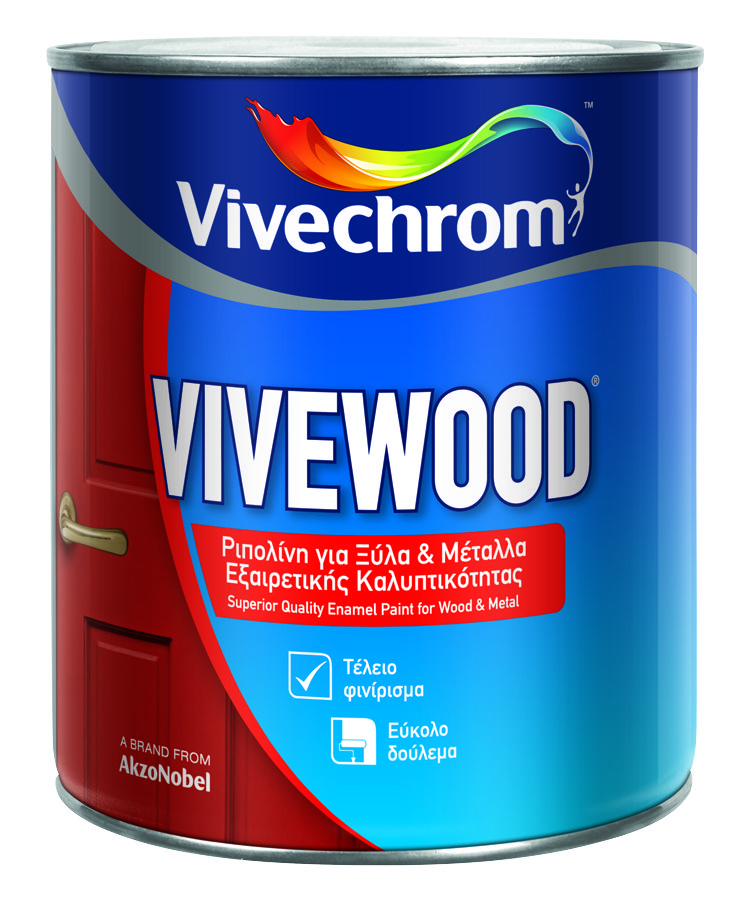 Vivechrom Vivewood Βερνίκι Ξύλου Ματ Finish Λευκό 2.5L