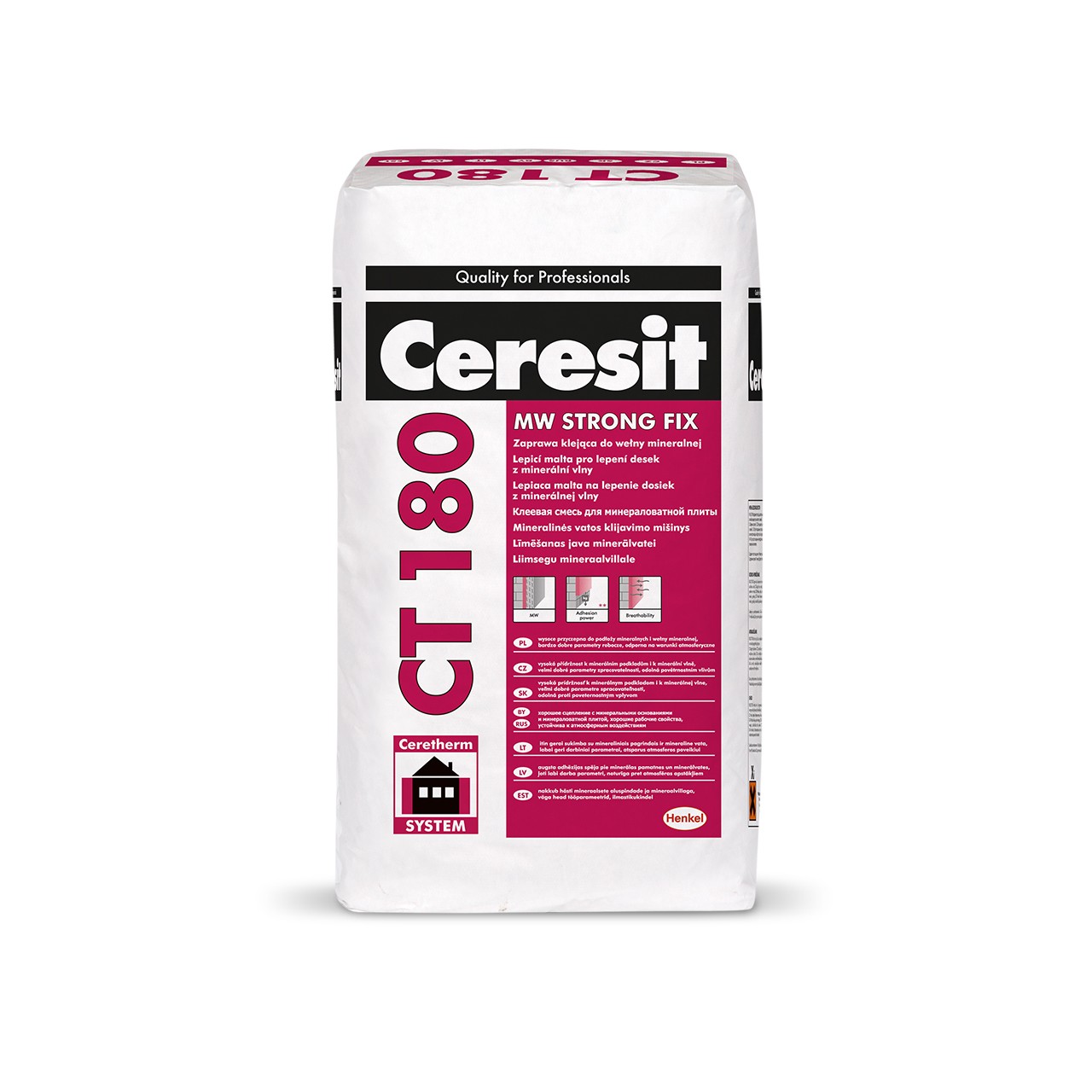 Ceresit CT180 MW Strong Fix. Adhesive mortar for mineral wool 25 Kg