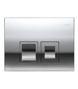 Geberit actuator plate Delta50 for dual flush: bright chrome-plated