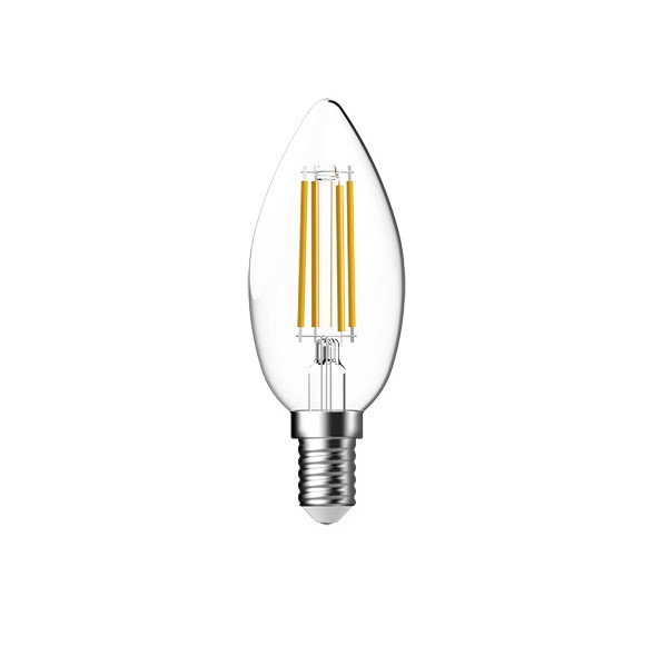 TUNGSRAM LED LAMP Warm White Fil Candle 7W 827 E14 CLEAR