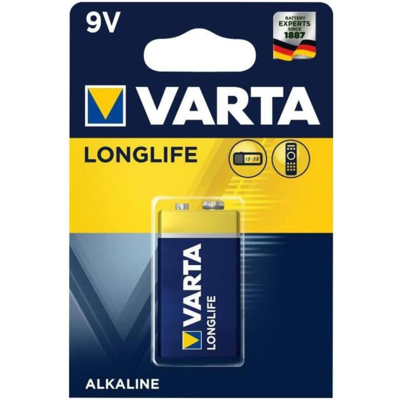 Varta Longlife 1 x 9V  Battery Alkaline