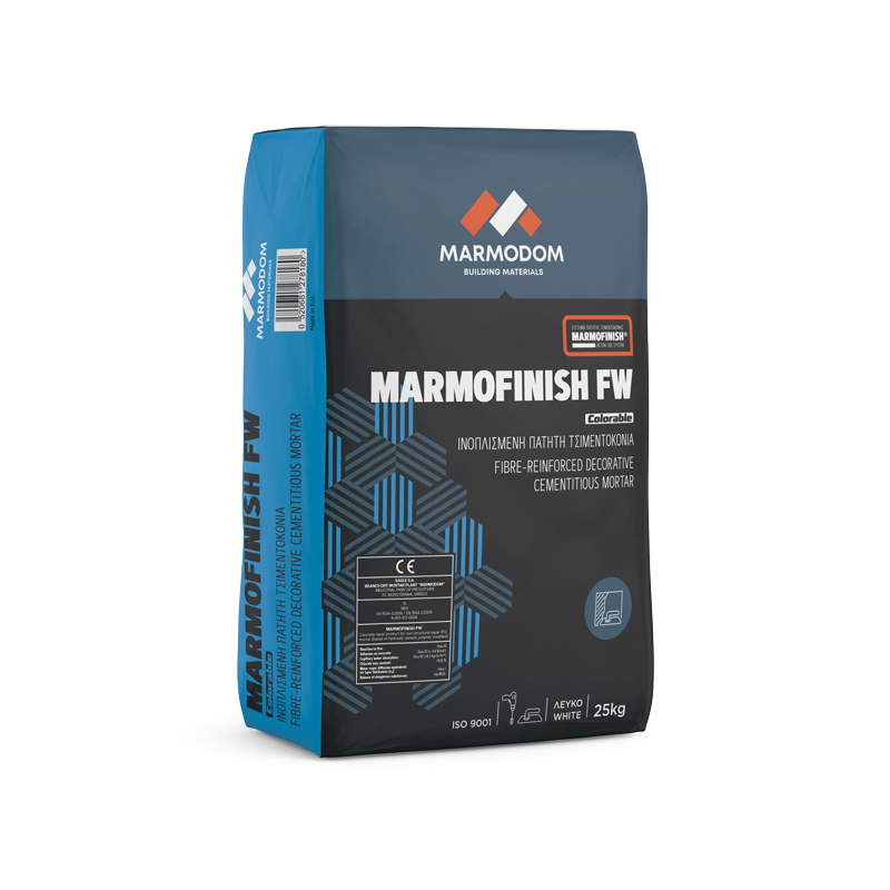 Marmodom MARMOFINISH FW 25kg Pressed fibre-reinforced cement mortar - Base coat